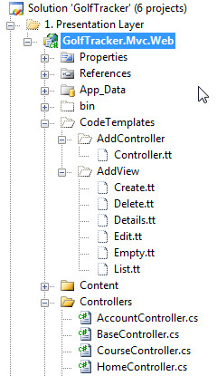 code templates copied to project