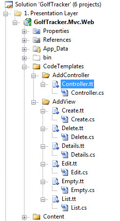 code templates included in project