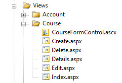 code templates views course folder
