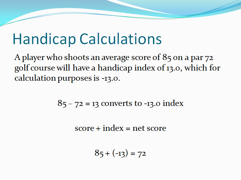 high handicapper calculation